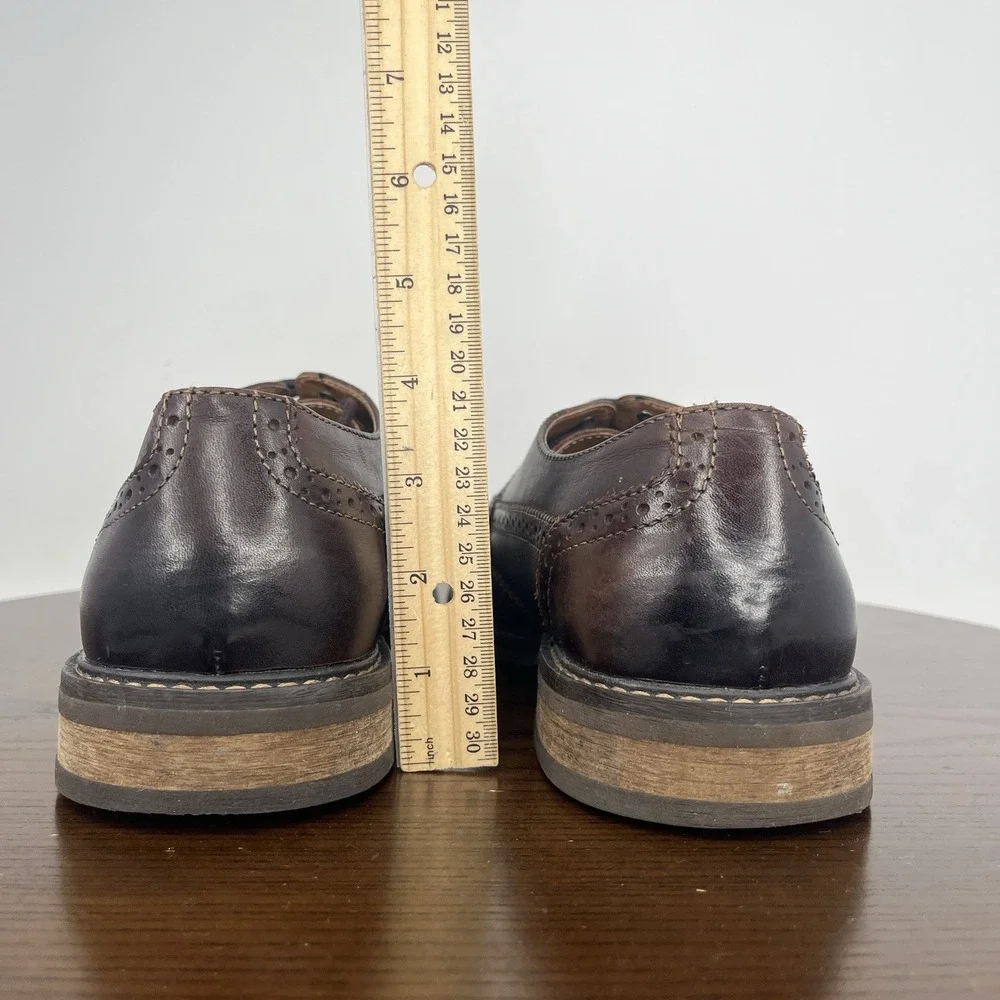 Vionic Bowery Bruno Shoes Men's 10 Brown Leather‎ Wingtip Oxford Brogue Dress